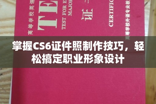 南宁掌握CS6证件照制作技巧，轻松搞定职业形象设计